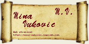 Mina Vuković vizit kartica